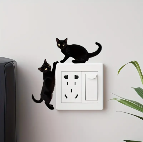 duo de chats - sticker interrupteur